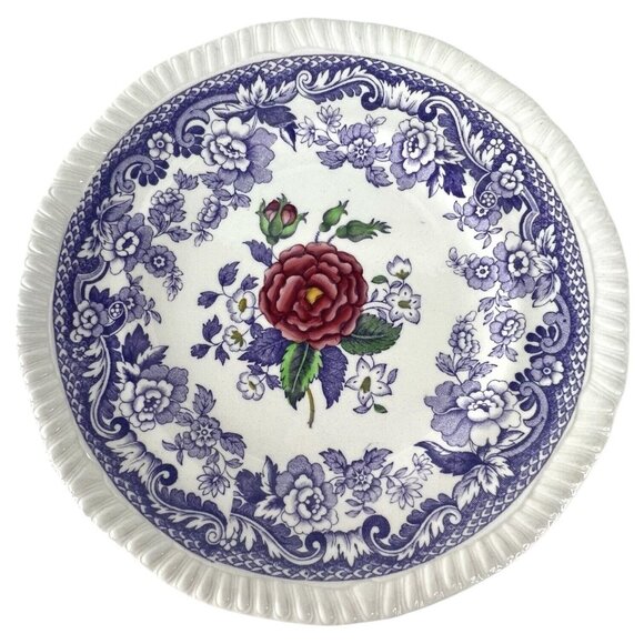 2 Spode Copeland Mayflower Bread & Butter Plates Floral Set 6.5” Made England - Picture 2 of 7